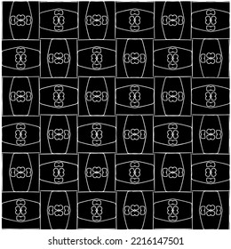Design seamless monochrome geometric pattern. Abstract background. Vector art.Perfect for site backdrop, wrapping paper, wallpaper, textile and surface design. 
