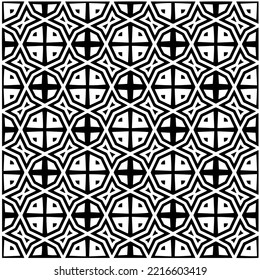 Design seamless monochrome geometric pattern. Abstract background. Vector art.Perfect for site backdrop, wrapping paper, wallpaper, textile and surface design. 