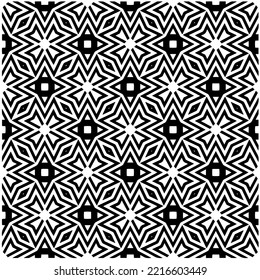 Entwurf nahtloser monochromer geometrischer Muster. Abstrakter Hintergrund. Vector art.Perfekt für Website-Hintergrund, Wickelpapier, Tapete, Textil und Oberflächendesign. 