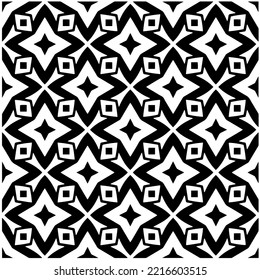 Entwurf nahtloser monochromer geometrischer Muster. Abstrakter Hintergrund. Vector art.Perfekt für Website-Hintergrund, Wickelpapier, Tapete, Textil und Oberflächendesign. 
