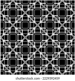 Design seamless monochrome geometric pattern. Abstract background. Vector art.Perfect for site backdrop, wrapping paper, wallpaper, textile and surface design. 