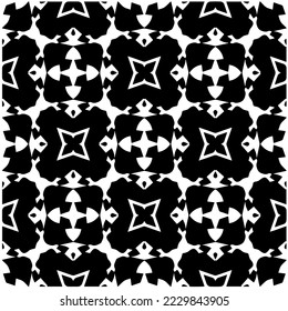 Design seamless monochrome geometric pattern. Abstract background. Vector art.Perfect for site backdrop, wrapping paper, wallpaper, textile and surface design. 