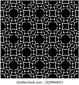 Design seamless monochrome geometric pattern. Abstract background. Vector art.Perfect for site backdrop, wrapping paper, wallpaper, textile and surface design. 