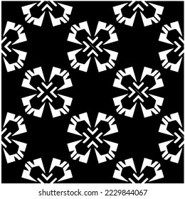 Entwurf nahtloser monochromer geometrischer Muster. Abstrakter Hintergrund. Vector art.Perfekt für Website-Hintergrund, Wickelpapier, Tapete, Textil und Oberflächendesign. 