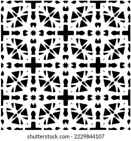 Design seamless monochrome geometric pattern. Abstract background. Vector art.Perfect for site backdrop, wrapping paper, wallpaper, textile and surface design. 