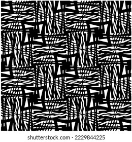 Design seamless monochrome geometric pattern. Abstract background. Vector art.Perfect for site backdrop, wrapping paper, wallpaper, textile and surface design. 