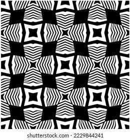 Design seamless monochrome geometric pattern. Abstract background. Vector art.Perfect for site backdrop, wrapping paper, wallpaper, textile and surface design. 