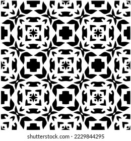 Design seamless monochrome geometric pattern. Abstract background. Vector art.Perfect for site backdrop, wrapping paper, wallpaper, textile and surface design. 
