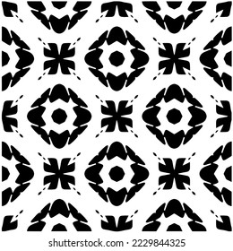 Design seamless monochrome geometric pattern. Abstract background. Vector art.Perfect for site backdrop, wrapping paper, wallpaper, textile and surface design. 