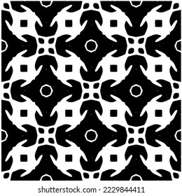 Design seamless monochrome geometric pattern. Abstract background. Vector art.Perfect for site backdrop, wrapping paper, wallpaper, textile and surface design. 