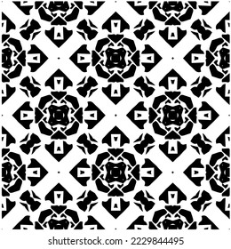 Design seamless monochrome geometric pattern. Abstract background. Vector art.Perfect for site backdrop, wrapping paper, wallpaper, textile and surface design. 