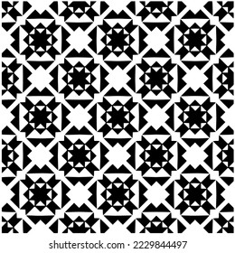 Design seamless monochrome geometric pattern. Abstract background. Vector art.Perfect for site backdrop, wrapping paper, wallpaper, textile and surface design. 