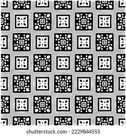 Design seamless monochrome geometric pattern. Abstract background. Vector art.Perfect for site backdrop, wrapping paper, wallpaper, textile and surface design. 