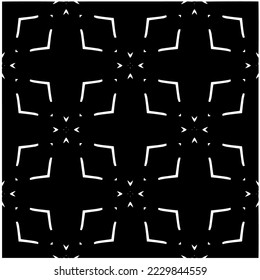 Design seamless monochrome geometric pattern. Abstract background. Vector art.Perfect for site backdrop, wrapping paper, wallpaper, textile and surface design. 