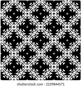 Design seamless monochrome geometric pattern. Abstract background. Vector art.Perfect for site backdrop, wrapping paper, wallpaper, textile and surface design. 