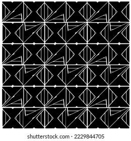 Diseño de un patrón geométrico monocromo sin fisuras. Antecedentes abstractos. Arte vectorial.Perfecto para el fondo del sitio, papel envolvente, papel tapiz, textil y diseño de superficie. 