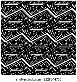 Design seamless monochrome geometric pattern. Abstract background. Vector art.Perfect for site backdrop, wrapping paper, wallpaper, textile and surface design. 