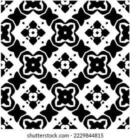 Design seamless monochrome geometric pattern. Abstract background. Vector art.Perfect for site backdrop, wrapping paper, wallpaper, textile and surface design. 
