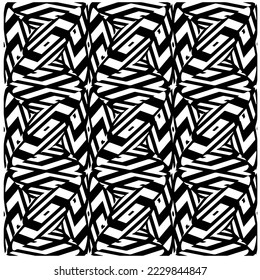 Design seamless monochrome geometric pattern. Abstract background. Vector art.Perfect for site backdrop, wrapping paper, wallpaper, textile and surface design. 