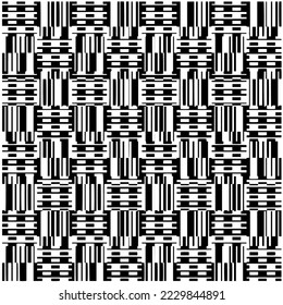 Entwurf nahtloser monochromer geometrischer Muster. Abstrakter Hintergrund. Vector art.Perfekt für Website-Hintergrund, Wickelpapier, Tapete, Textil und Oberflächendesign. 