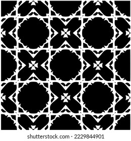 Design seamless monochrome geometric pattern. Abstract background. Vector art.Perfect for site backdrop, wrapping paper, wallpaper, textile and surface design. 