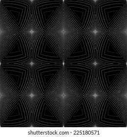 Design seamless monochrome geometric pattern. Abstract lines textured background. Vector art. No gradient