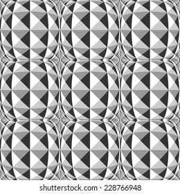 Design seamless monochrome geometric pattern. Abstract convex textured background. Vector art