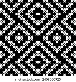 Design seamless monochrome geometric pattern. Abstract background. Vector art