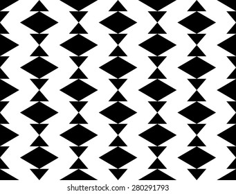 Design seamless monochrome geometric pattern. Abstract background. Vector art