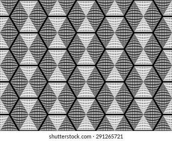 Design seamless monochrome geometric pattern. Abstract textured background. Vector art. No gradient