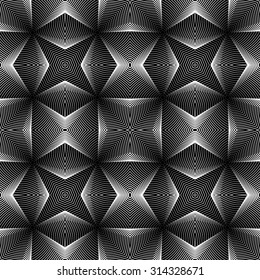 Design seamless monochrome geometric pattern. Abstract textured background. Vector art. No gradient