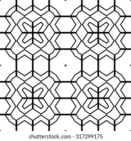 Design seamless monochrome geometric pattern. Abstract zigzag background. Vector art