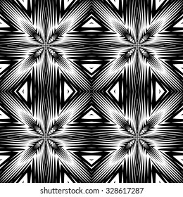 Design seamless monochrome geometric pattern. Abstract lattice background. Vector art. No gradient