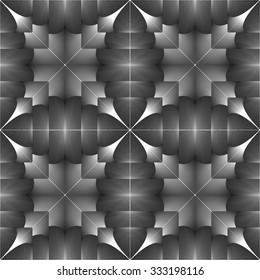 Design seamless monochrome geometric pattern. Abstract decorative background. Vector art. No gradient