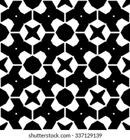 Design seamless monochrome geometric pattern. Abstract background. Vector art
