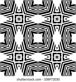 Design seamless monochrome geometric pattern. Abstract background. Vector art