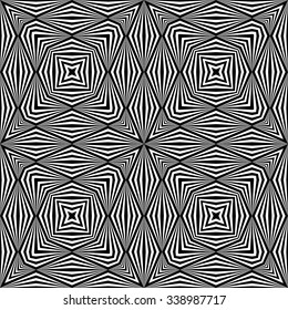 Design seamless monochrome geometric pattern. Abstract striped background. Vector art