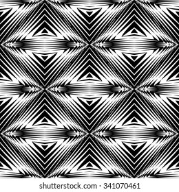 Design seamless monochrome geometric pattern. Abstract lattice background. Vector art. No gradient