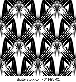 Design seamless monochrome geometric pattern. Abstract lattice background. Vector art. No gradient