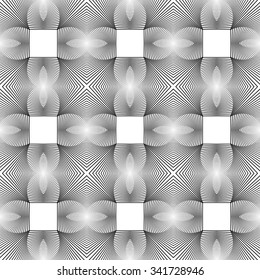 Design seamless monochrome geometric pattern. Abstract lines textured background. Vector art. No gradient