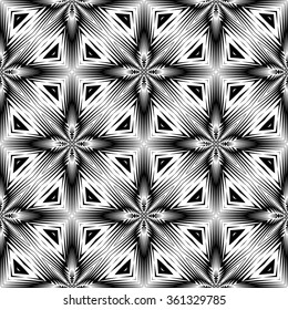 Design seamless monochrome geometric pattern. Abstract lattice background. Vector art. No gradient