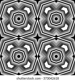 Design seamless monochrome geometric pattern. Abstract background. Vector art. No gradient