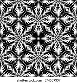 Design seamless monochrome geometric pattern. Abstract lattice background. Vector art. No gradient