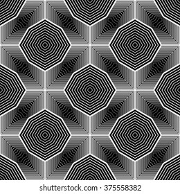 Design seamless monochrome geometric pattern. Abstract grid background. Vector art. No gradient