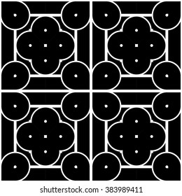 Design seamless monochrome geometric pattern. Abstract background. Vector art