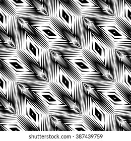 Design seamless monochrome geometric pattern. Abstract lattice background. Vector art. No gradient