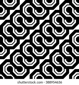 Design seamless monochrome geometric pattern. Abstract diagonal background. Vector art