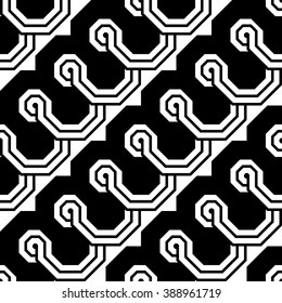 Design seamless monochrome geometric pattern. Abstract diagonal background. Vector art