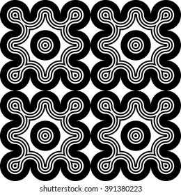 Design seamless monochrome geometric pattern. Abstract striped background. Vector art