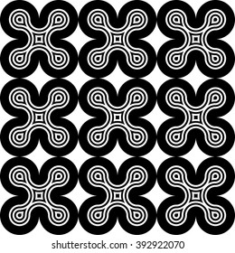 Design seamless monochrome geometric pattern. Abstract striped background. Vector art